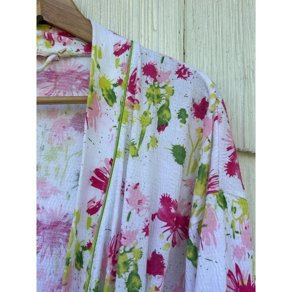 Soft Surroundings Floral Cotton Painterly Robe‎ Small - Picture 2 of 7